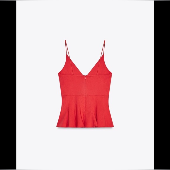 Zara PEPLUM TOP WITH POPLIN MATERIAL - Picture 4 of 4